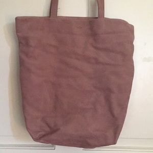 Baggu suede tote bag taro (lilac/pink).